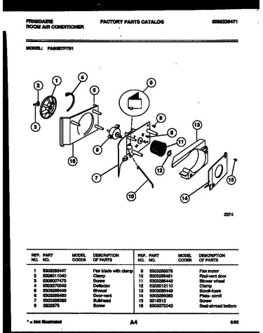 Electrical and air handling parts