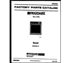 Frigidaire REG75WL5 cover page- text only diagram