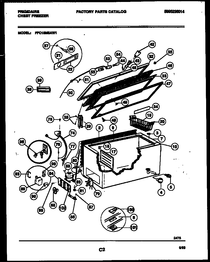 Chest freezer parts
