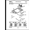 Frigidaire FED300WAWA cooktop and broiler parts diagram