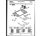 Frigidaire FES300WAD1 cooktop and broiler parts diagram