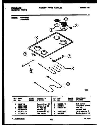 Cooktop and broiler parts