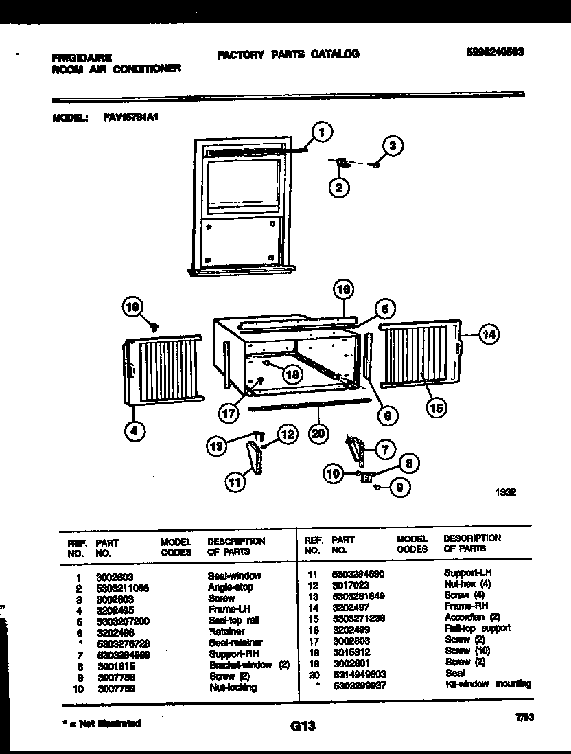 Window mounting parts