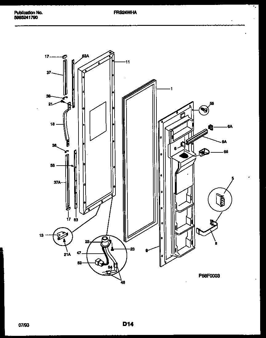 Freezer door parts
