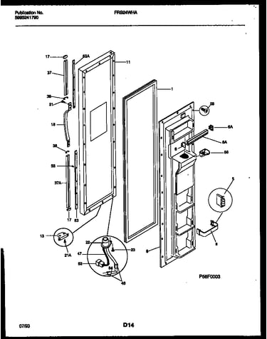Freezer door parts