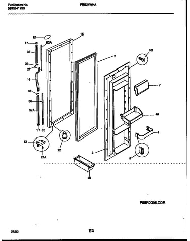 Refrigerator door parts