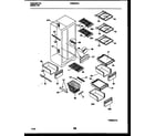 Frigidaire FRS24WHAW0 shelves and supports diagram