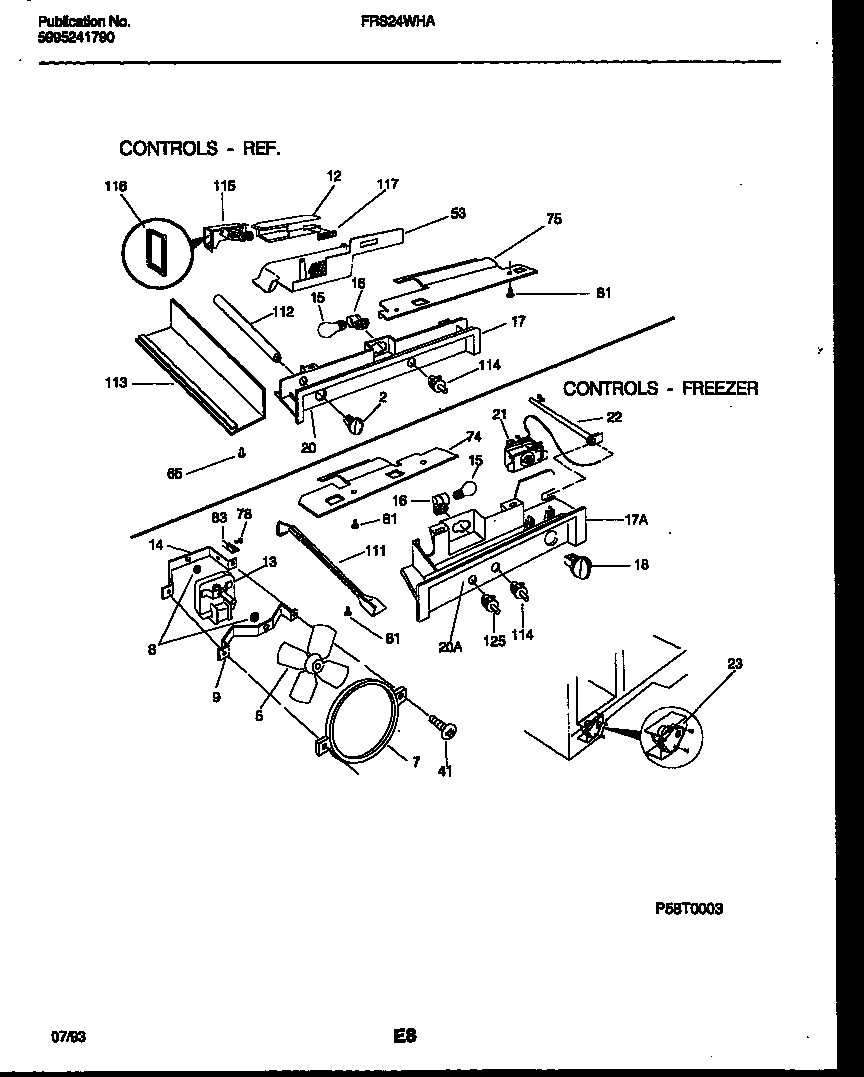 Refrigerator control assembly, damper control assembly and f