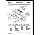 Frigidaire DW6000AWW1 console and control parts diagram