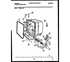 Frigidaire DW6000AWW1 tub and frame parts diagram