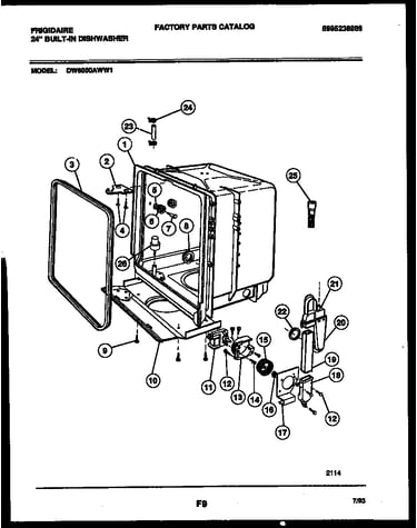 Tub and frame parts