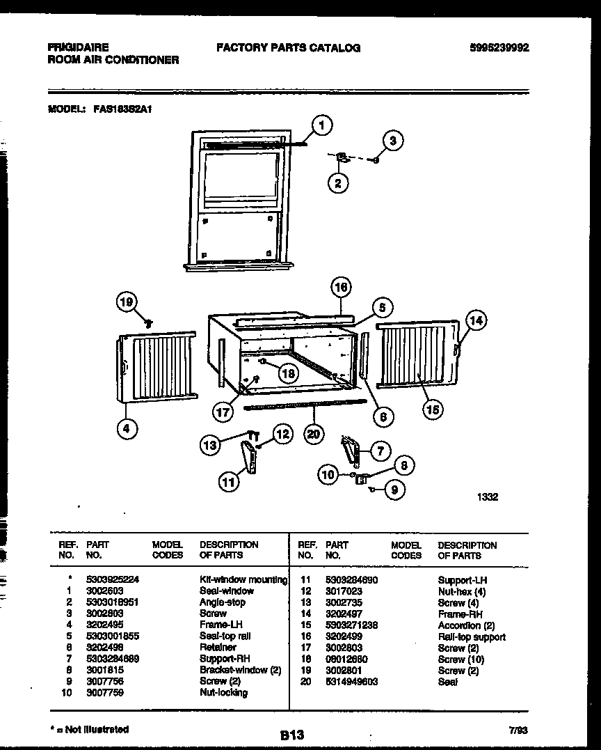 Window mounting parts