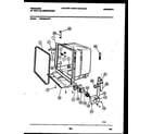 Frigidaire DW6300AWW1 tub and frame parts diagram