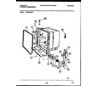 Frigidaire DW6500AWW1 tub and frame parts diagram
