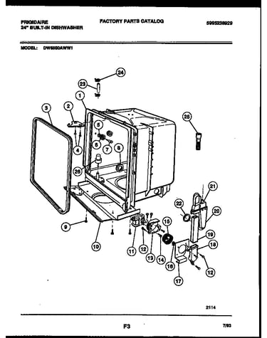 Tub and frame parts