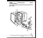 Frigidaire DW6250A1 tub and frame parts diagram
