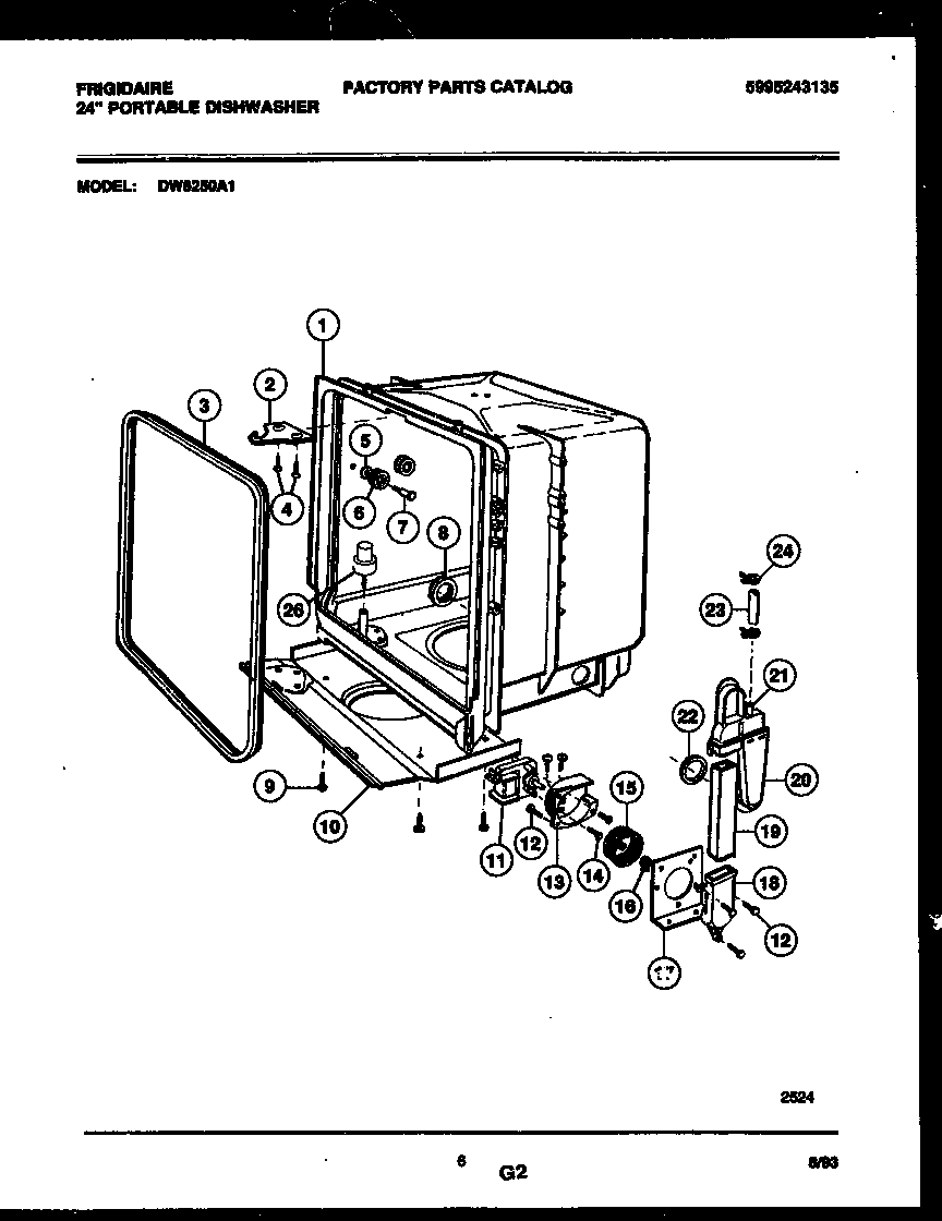 Tub and frame parts