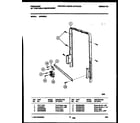 Frigidaire DW6250A1 motor and front frame assembly diagram