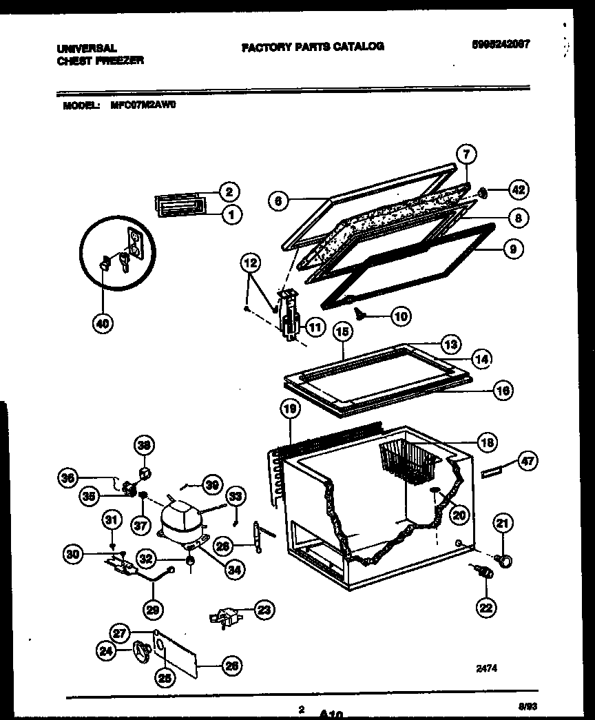 Chest freezer parts