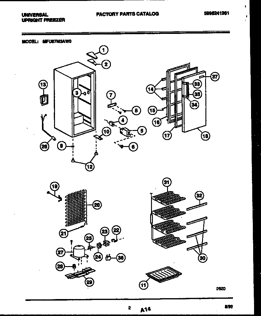 UPRIGHT FREEZER PARTS