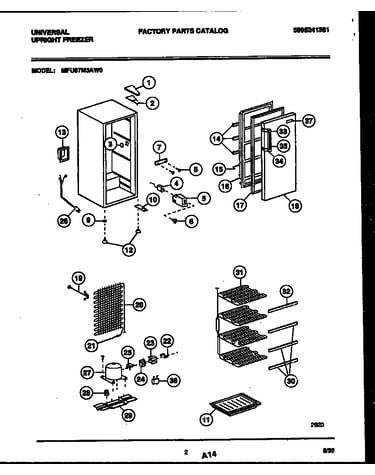 Upright freezer parts