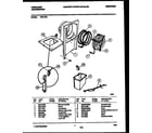 Frigidaire FED15P2 water and condensing parts diagram