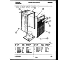Frigidaire FED25P2 cabinet and control parts diagram