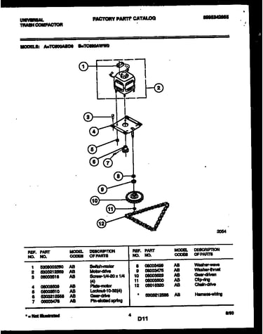 Motor and drive parts