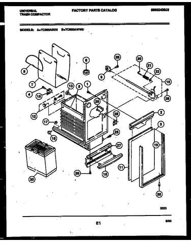Latch and container assembly