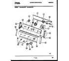 Frigidaire WA3900AWW2 console and control parts diagram