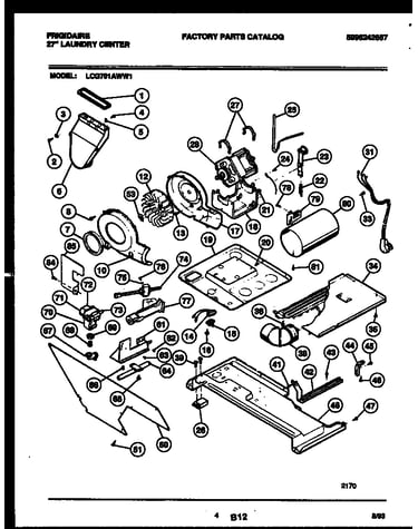 Motor, blower and cabinet parts