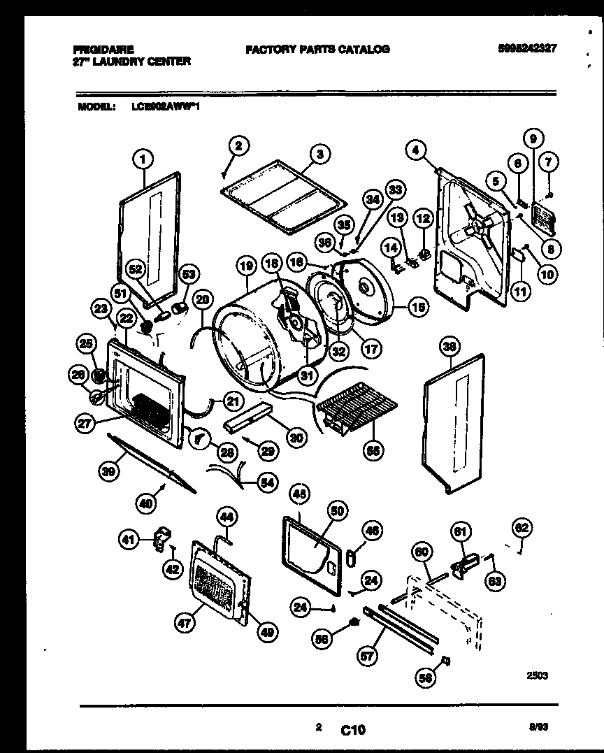 Cabinet and component parts