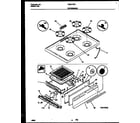 Tappan CG301SP2W4 cooktop and broiler drawer parts diagram