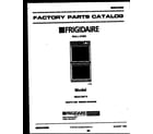 Frigidaire REG77BF3 cover page- text only diagram