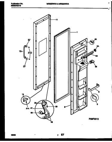 Freezer door parts