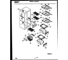 Universal/Multiflex (Frigidaire) MRS24WHAD0 shelves and supports diagram