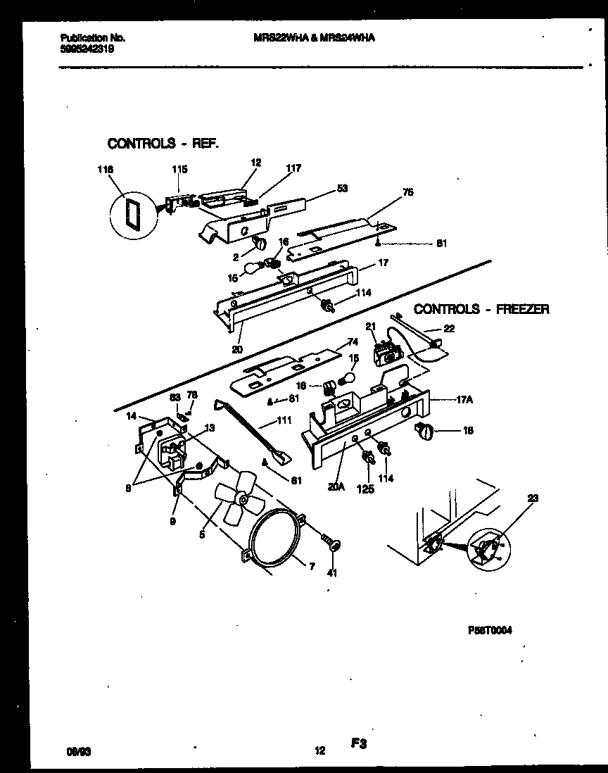 REFRIGERATOR CONTROL ASSEMBLY, DAMPER CONTROL ASSEMBLY AND F