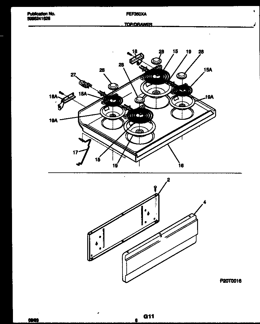 COOKTOP AND DRAWER PARTS