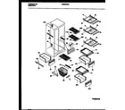Frigidaire FRS24WRAD3 shelves and supports diagram