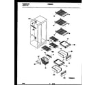 Frigidaire FRS22VSAW0 shelves and supports diagram