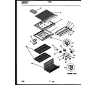 Frigidaire FP18TLW7 shelves and supports diagram