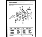 Frigidaire DP400A1 console and control parts diagram