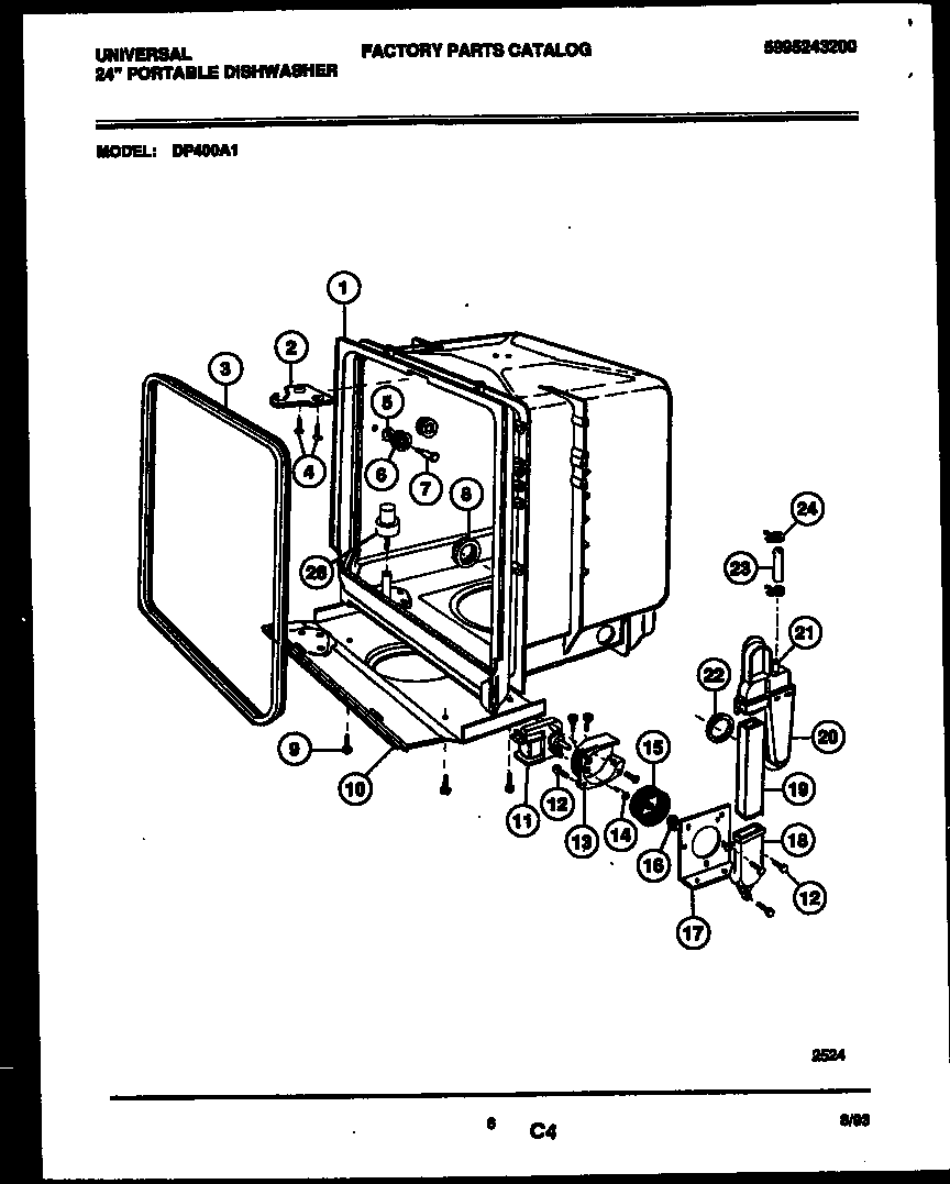 TUB AND FRAME PARTS