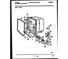 Frigidaire DP400A1 tub and frame parts diagram