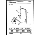 Tappan DP400A1 motor and front frame assembly diagram