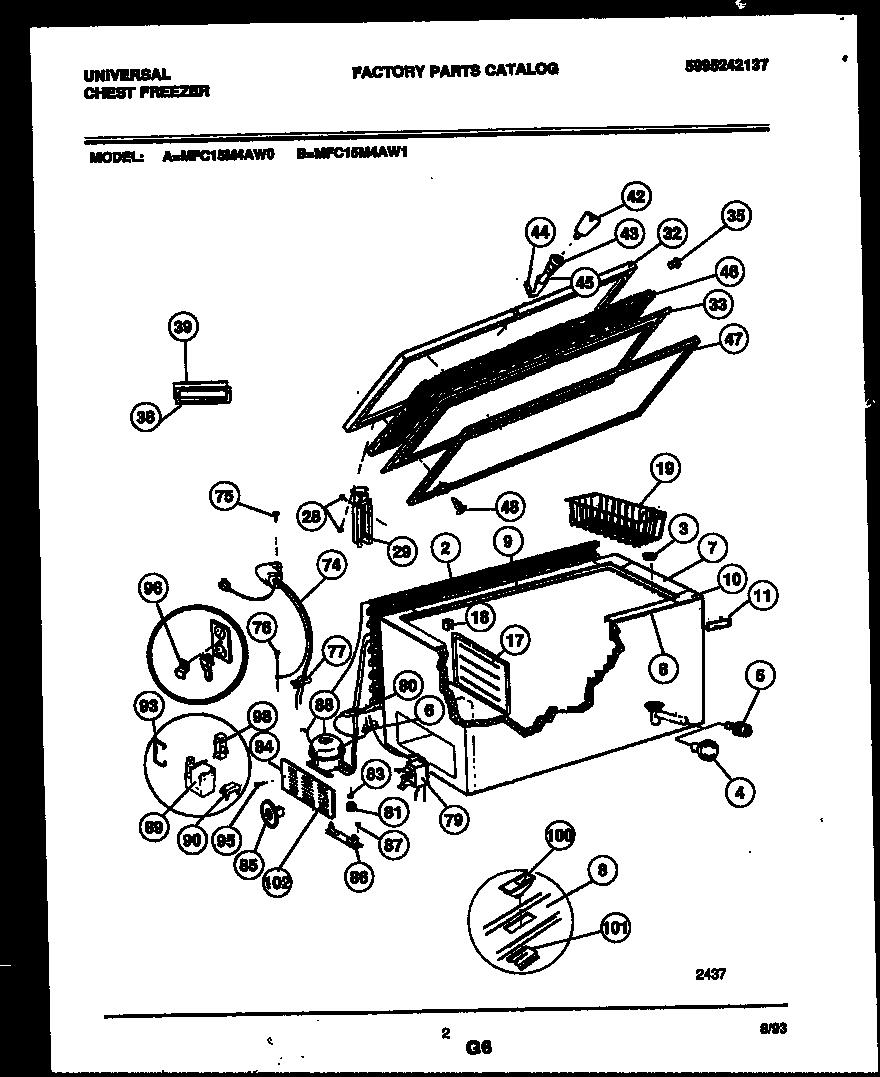 Chest freezer parts