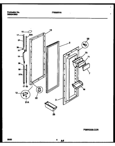 Refrigerator door parts