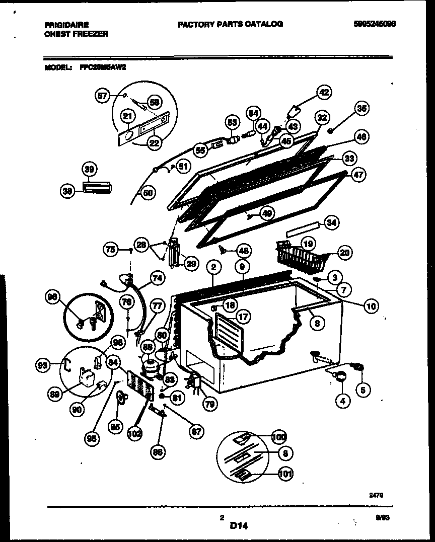 Chest freezer parts