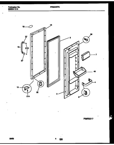 Refrigerator door parts