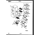 Frigidaire FRS24WPAD0 shelves and supports diagram